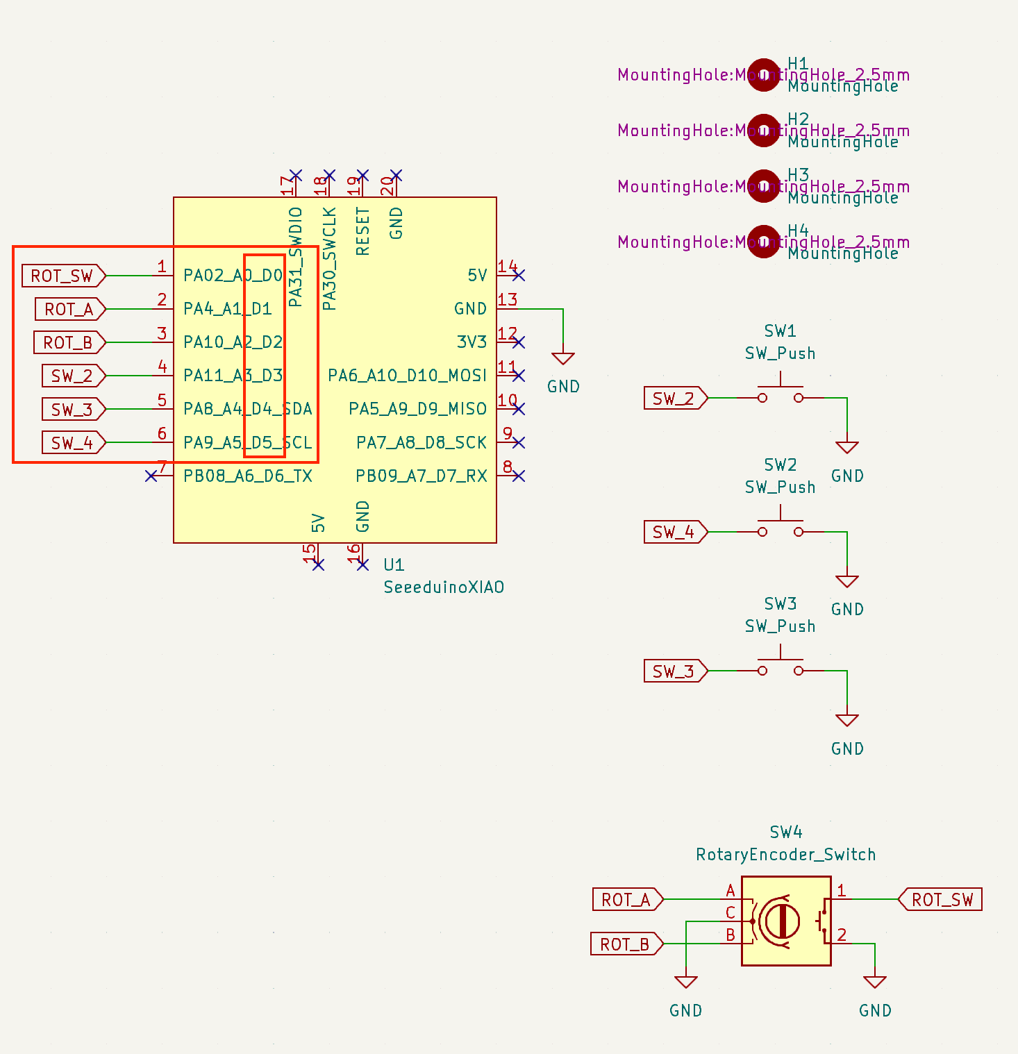 Annotated picture of gigapad schematic